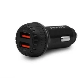 شارژر فندکی سریع فیلیپس 18Wوات مدل Philips DLP4522 Car Charger با گارانتی 12 ماهه شرکتی