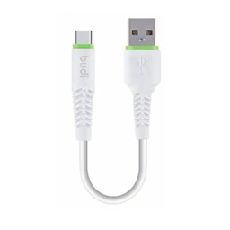 کابل شارژ USB به USB-C بودی مدل Budi DC150T02 طول 0.2 متر با گارانتی ۱۸ ماهه شرکتی (۶ ماه تعویض)