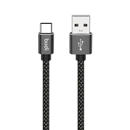 کابل شارژ کنفی USB به USB-C بودی مدل Budi DC206T10B طول 1 متر با گارانتی ۱۸ ماهه شرکتی (۶ ماه تعویض)