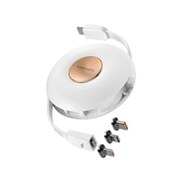 کابل تبدیل مغناطیسی پرومیت USB-C به USB-C/ microUSB / لایتنینگ طول 1 متر مدل QUIVER.WHITE با گارانتی 18 ماهه شرکتی
