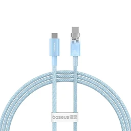 کابل 100W تبدیل Type-C به Type-C باسئوس مدل Baseus Explorer Series C-C P10319703 طول 2 متر با گارانتی 24 ماهه شرکتی