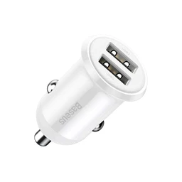 شارژر فندکی 24 وات باسئوس مدل Baseus Grain Pro Car Charger Dual USB 4.8A با گارانتی 24 ماهه شرکتی