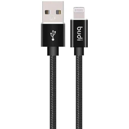 کابل شارژ کنفی USB به لایتنینگ بودی مدل Budi DC180L10BS طول 1 متر با گارانتی ۱۸ ماهه شرکتی (۶ ماه تعویض)