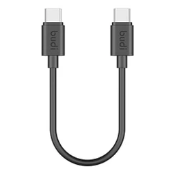 کابل شارژ USB-C به USB-C بودی مدل Budi DC023TT025B طول 0.25 متر با گارانتی ۱۸ ماهه شرکتی (۶ ماه تعویض)