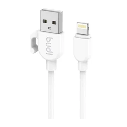 کابل شارژ USB به لایتنینگ بودی مدل Budi DC227L10W طول 1 متر با گارانتی ۱۸ ماهه شرکتی (۶ ماه تعویض)