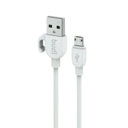 کابل شارژ USB به microUSB بودی مدل Budi DC227M10W طول 1 متر با گارانتی ۱۸ ماهه شرکتی (۶ ماه تعویض)