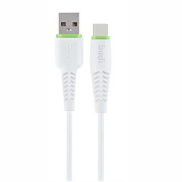 کابل شارژ USB به USB-C بودی مدل Budi 158T طول 1 متر با گارانتی ۱۸ ماهه شرکتی (۶ ماه تعویض)