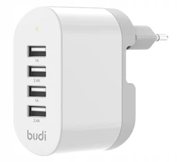 شارژر دیواری بودی مدل Budi M8J028E با خروجی USB با گارانتی ۱۸ ماهه شرکتی (۶ ماه تعویض)
