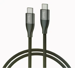 کابل شارژ کنفی USB-C به USB-C بودی مدل Budi DC126TT10H طول 1 متر با گارانتی ۱۸ ماهه شرکتی (۶ ماه تعویض)