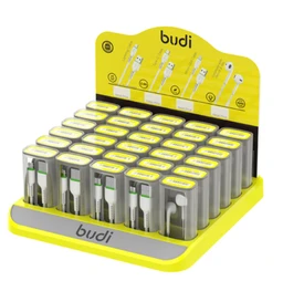 پک 30 عددی کابل شارژ USB به لایتنینگ/USB-C/MicroUSB و هندزفری بودی مدل Budi DC701 با گارانتی ۱۸ ماهه شرکتی (۶ ماه تعویض)