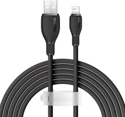 کابل شارژ USB به لایتنینگ باسئوس مدل Baseus Pudding Series Fast Charging Cable 2.4A طول 2 متر با گارانتی 24 ماهه شرکتی