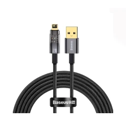کابل شارژ USB به لایتنینگ باسئوس مدل Baseus Explorer Series Auto Power-Off Fast Charging Data Cable 2.4A طول 1 متر با گارانتی 24 ماهه شرکتی