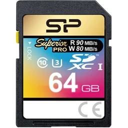 کارت حافظه اس دی 64 گیگابایت سیلیکون پاور مدل Silicon Power SD HC CL10 U3 Superior Pro UHS-I 4K UHD با گارانتی 60 ماهه شرکتی