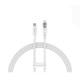 کابل شارژ Type-C به لایتنینگ باسئوس مدل Baseus Explorer Series Fast Charging Cable with Smart Temperature Control 20W طول 1 متر با گارانتی 24 ماهه شرکتی