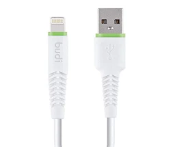 کابل شارژ USB به لایتنینگ بودی مدل Budi DC150L03 طول 0.3 متر با گارانتی ۱۸ ماهه شرکتی (۶ ماه تعویض)