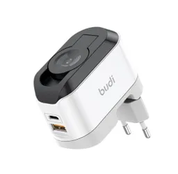 شارژر دیواری 20 وات بودی مدل Budi AC330WEW با خروجی USB و USB-C با گارانتی ۱۸ ماهه شرکتی (۶ ماه تعویض)