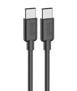 کابل شارژ USB-C به ‌USB-C بودی مدل Budi DC230TT12BS طول 1.2 متر با گارانتی ۱۸ ماهه شرکتی (۶ ماه تعویض)