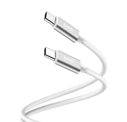 کابل شارژ کنفی USB-C به USB-C بودی مدل Budi DC103TT20W طول 2 متر با گارانتی ۱۸ ماهه شرکتی (۶ ماه تعویض)