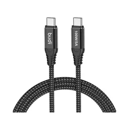 کابل شارژ کنفی USB-C به USB-C بودی مدل Budi DC220TT30B طول 3 متر با گارانتی ۱۸ ماهه شرکتی (۶ ماه تعویض)