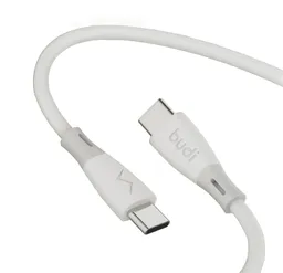 کابل شارژ سیلیکونی ‌USB-C به ‌USB-C بودی مدل Budi DC202TT12W طول 1.2 متر با گارانتی ۱۸ ماهه شرکتی (۶ ماه تعویض)