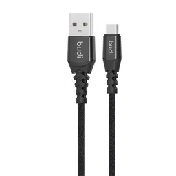 کابل شارژ کنفی USB به microUSB بودی مدل Budi DC191M10B طول 1 متر با گارانتی ۱۸ ماهه شرکتی (۶ ماه تعویض)