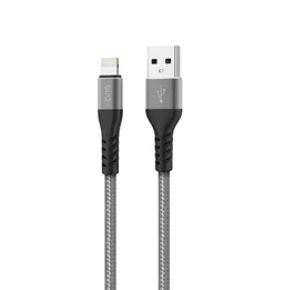 کابل شارژ کنفی USB به لایتنینگ بودی مدل Budi DC197L20H طول 2 متر با گارانتی ۱۸ ماهه شرکتی (۶ ماه تعویض)