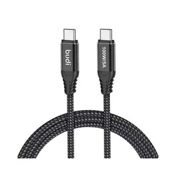 کابل شارژ کنفی USB-C به USB-C بودی مدل Budi DC220TT15B طول 1.5 متر با گارانتی ۱۸ ماهه شرکتی (۶ ماه تعویض)