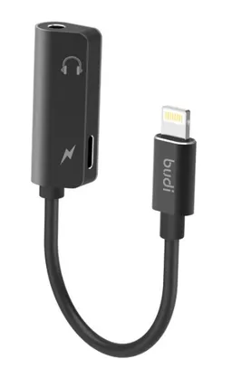 کابل تبدیل لایتنینگ به جک 3.5 میلی متری بودی مدل Budi DC137B طول 0.12 متر با گارانتی ۱۸ ماهه شرکتی (۶ ماه تعویض)