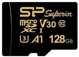 کارت حافظه میکرو اس دی 128 گیگابایت سیلیکون مدل Silicon Power MicroSD HC CL10 U3 Golden Series Superior UHS-I V30 A1 4K UHD W/0 100/80 با گارانتی 60 ماهه شرکتی