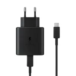 شارژر دیواری 45 وات دو پین سامسونگ مدل Samsung EP-TA845 به همراه کابل 1 متری تبدیل USB-C با گارانتی 18 ماهه شرکتی (های کپی)