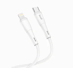 کابل شارژ سیلیکونی ‌USB-C به لایتنینگ بودی مدل Budi DC237TL12W طول 1.2 متر با گارانتی ۱۸ ماهه شرکتی (۶ ماه تعویض)
