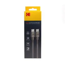 کابل شارژ  USB-C به USB-C کداک 65 وات مدل Kodak USBC-5926 طول 1 متر با گارانتی 12 ماهه شرکتی