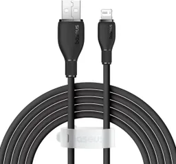 کابل شارژ USB به لایتنینگ باسئوس مدل Baseus Pudding Series Fast Charging Cable 2.4A طول 1.2 متر با گارانتی 24 ماهه شرکتی